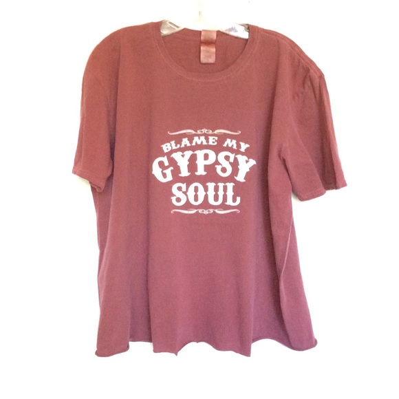 Blame My Gypsy Soul Red T shirt - Picture 2 of 2